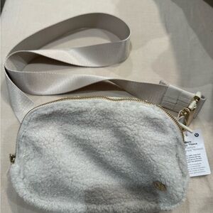 Lululemon Cozy White Sherpa Crossbody Bag